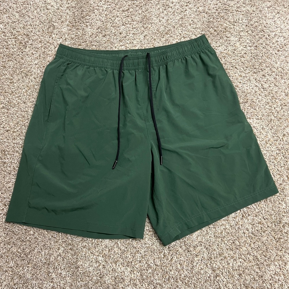 Chubbies Everywear Shorts Mens XXL Green 7 Inch Inseam Elastic Waist Drawstring